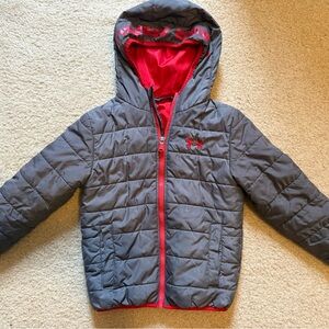 Under Armour Quilted Jacket in Gray and Red